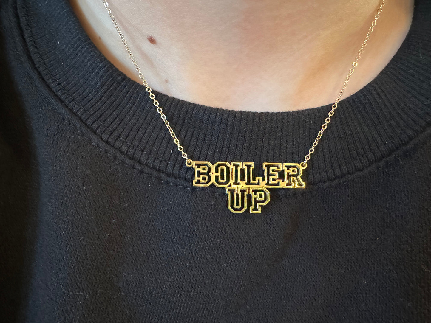 Purdue Boilermakers Boiler Up Necklace