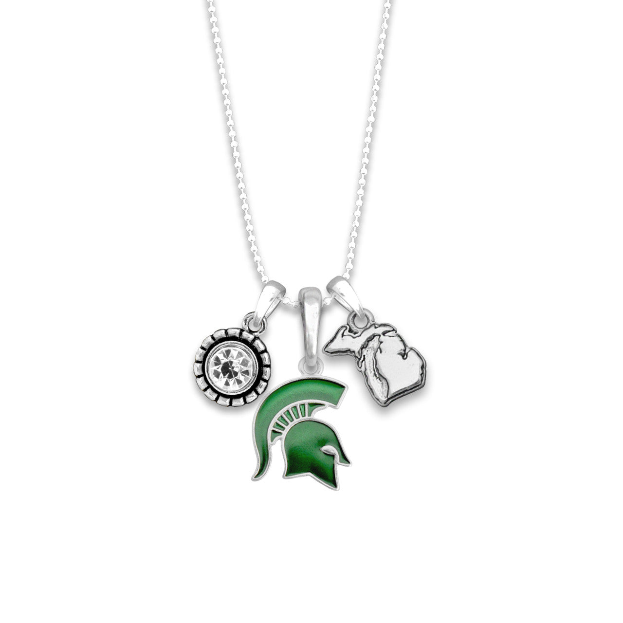 Michigan State Spartans Home Sweet School Necklace