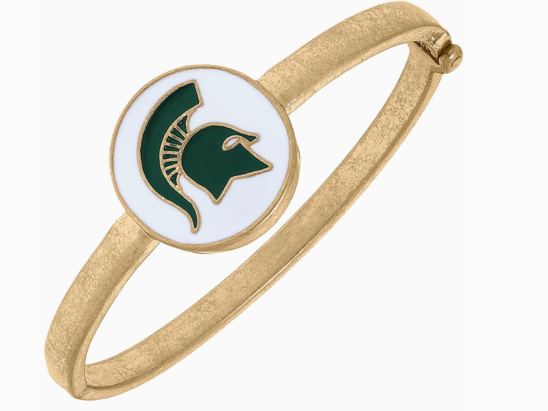 Michigan State Spartans Enamel Statement Hinge Bangle