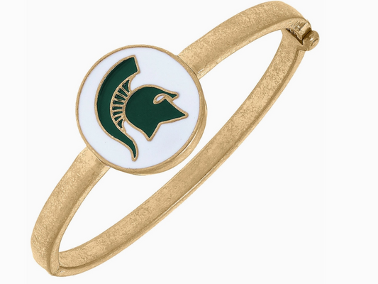 Michigan State Spartans Enamel Statement Hinge Bangle