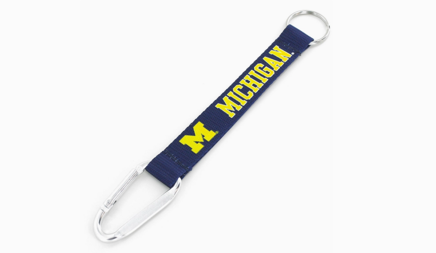 Michigan Wolverines Carabiner Lanyard Keychain