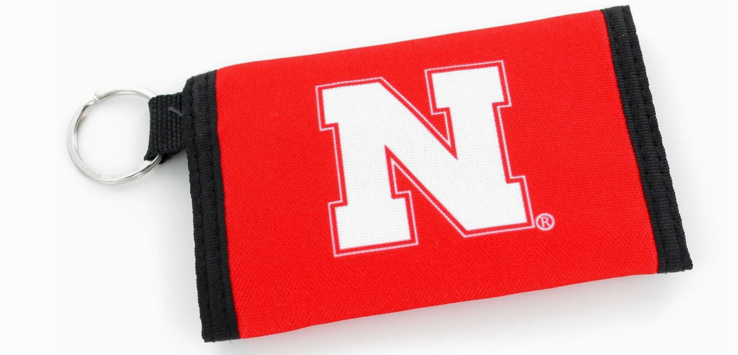 Nebraska Nylon Wallet Keychain