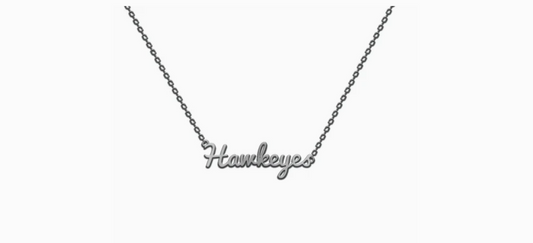 Iowa Hawkeyes Script Necklace